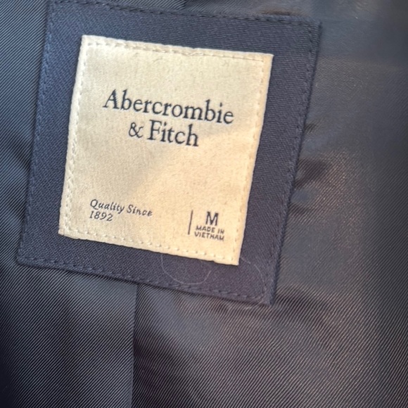 Abercrombie and Fitch Navy Blazer with Gold Accents size Medium - Picture 2 of 6